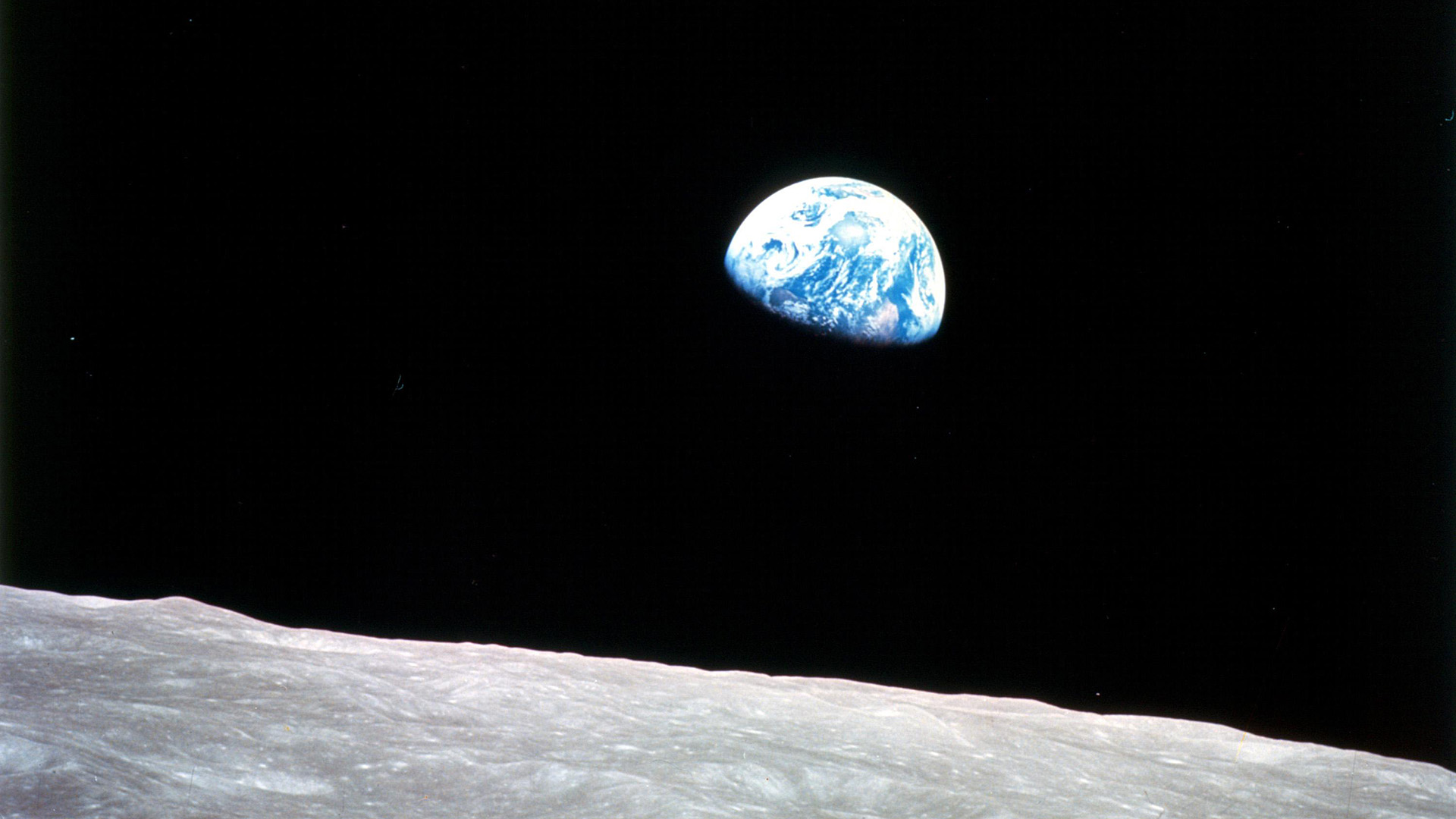 アポロ8号の撮影した「地球の出」の写真